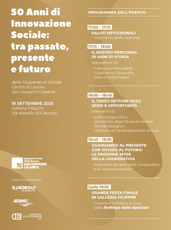 50° Cooperativa Sociale Centro di Lavoro San Giovanni Calabria