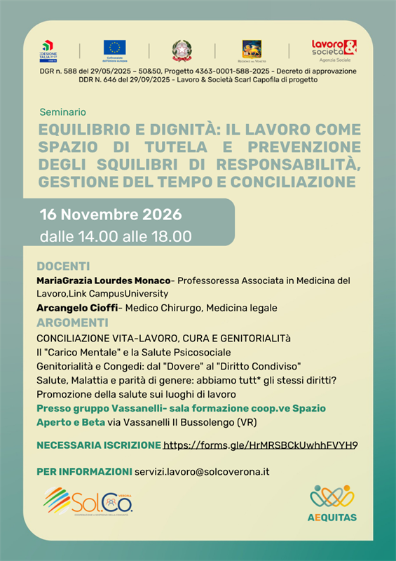 EQUILIBRIO E DIGNITÀ: IL LAVORO COME SPAZIO DI TUTELA E...